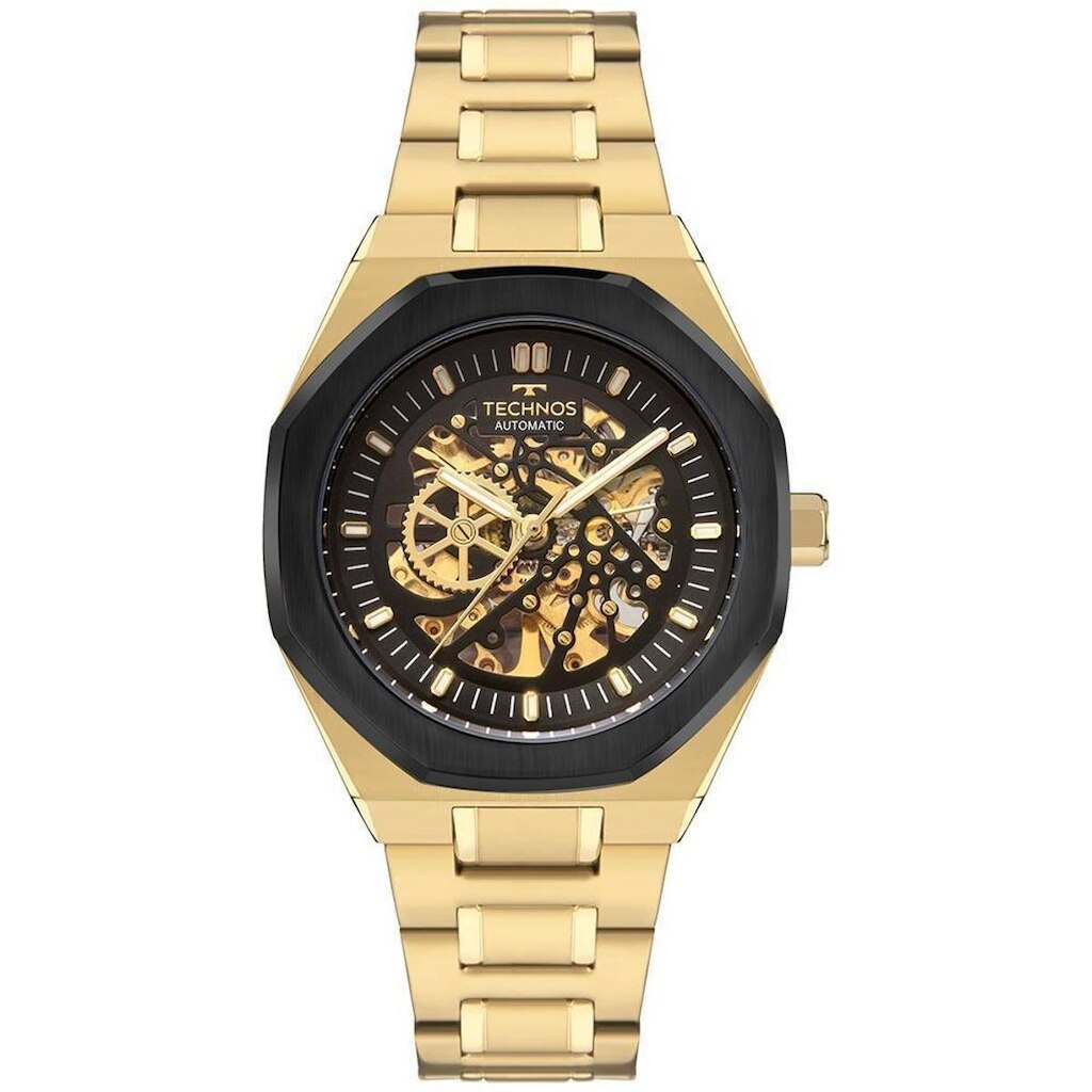 Relógio Technos Masculino Automático Dourado - G3265BC/1P