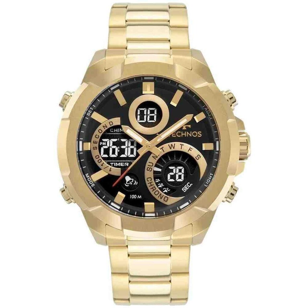 RELÓGIO TECHNOS MASCULINO DIGIANA DOURADO W23721AAA/1P