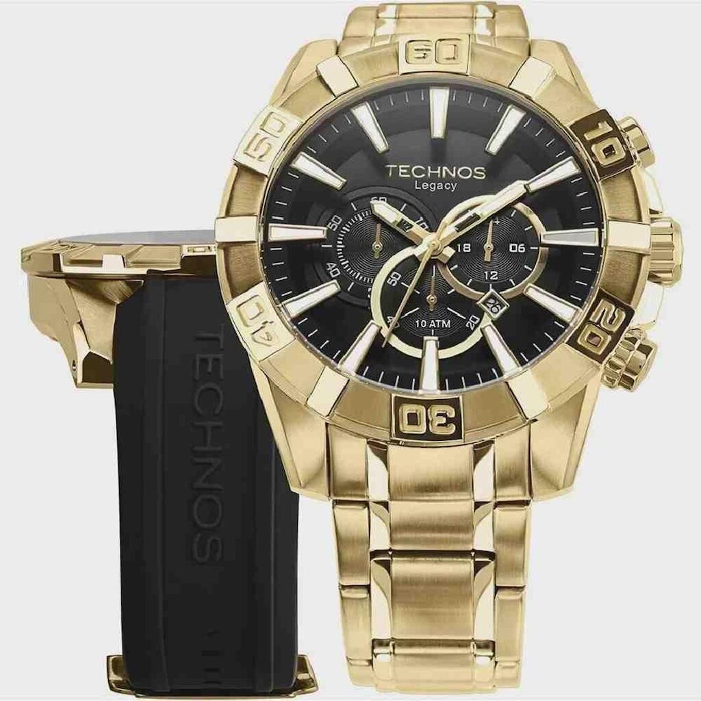 Relógio Technos Masculino Legacy Troca Pulseira js26aet/t1p