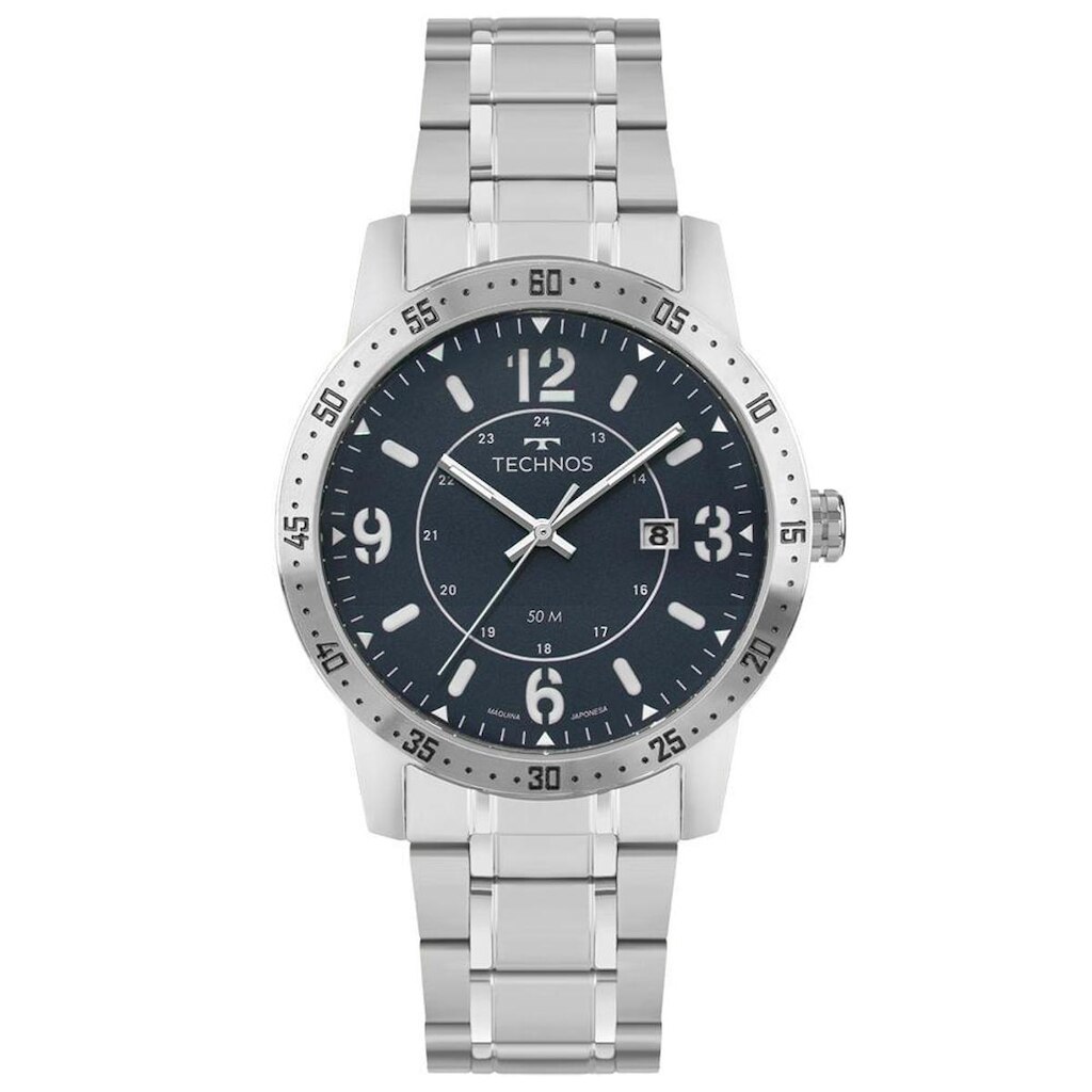 Relógio Technos Masculino Militar Prata - 2115UBY/1A