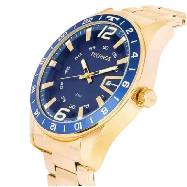 Relógio Technos Masculino Racer Dourado 2115LAJS4A