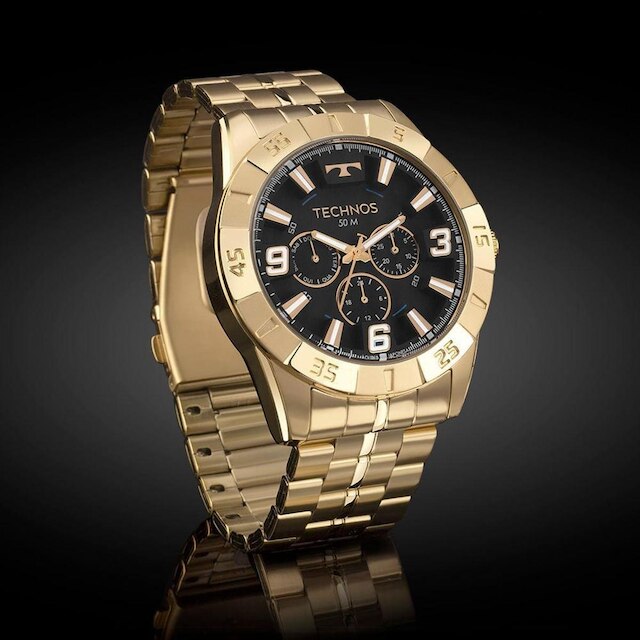 Relógio Technos Masculino Racer Dourado - 6P29ALC/1P 6P29ALC/1P