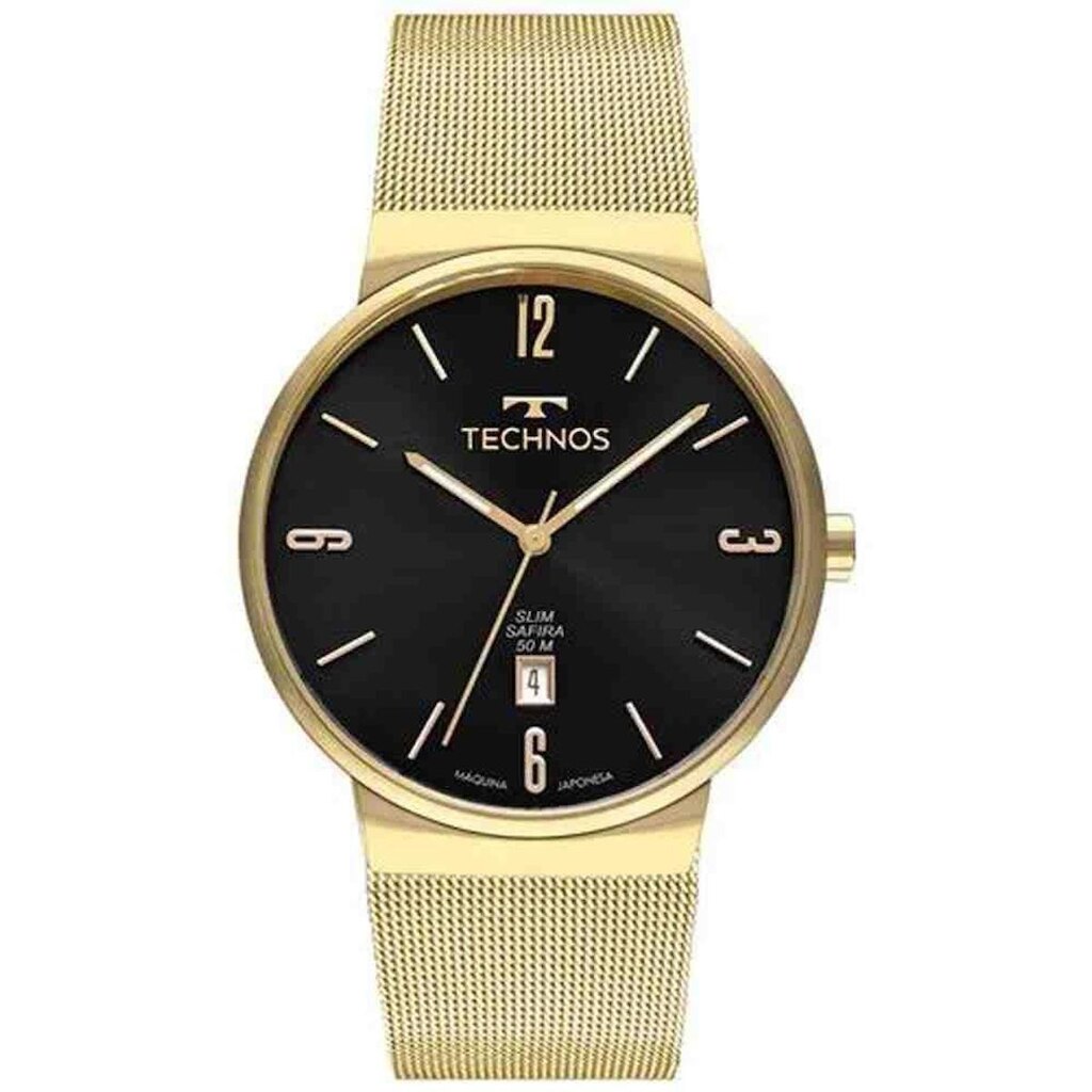 RELÓGIO TECHNOS MASCULINO SLIM DOURADO - GM12AA/1P