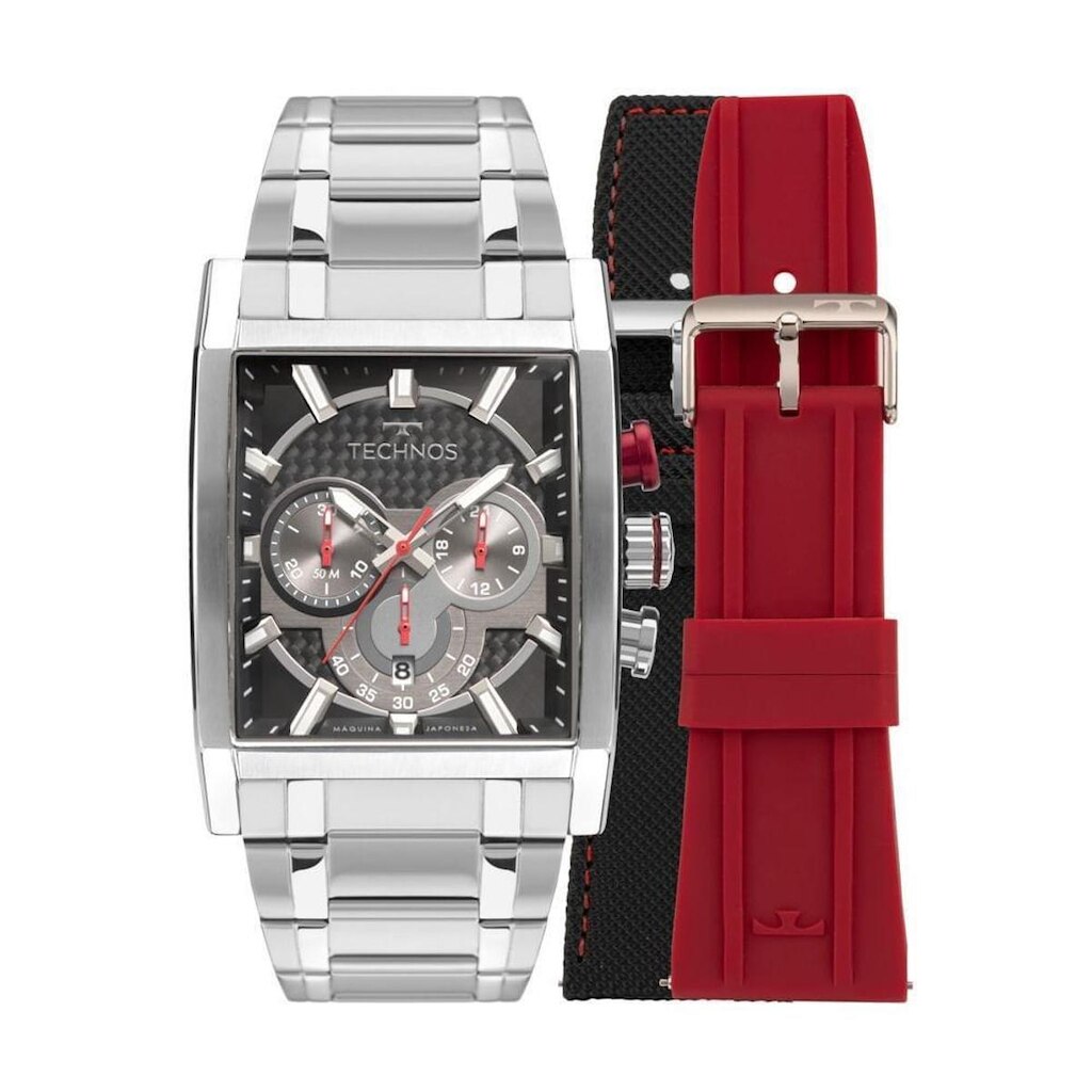 Relógio Technos Masculino Ts Carbon Prata - JS25BBJ/T1P JS25BBJ/T1P