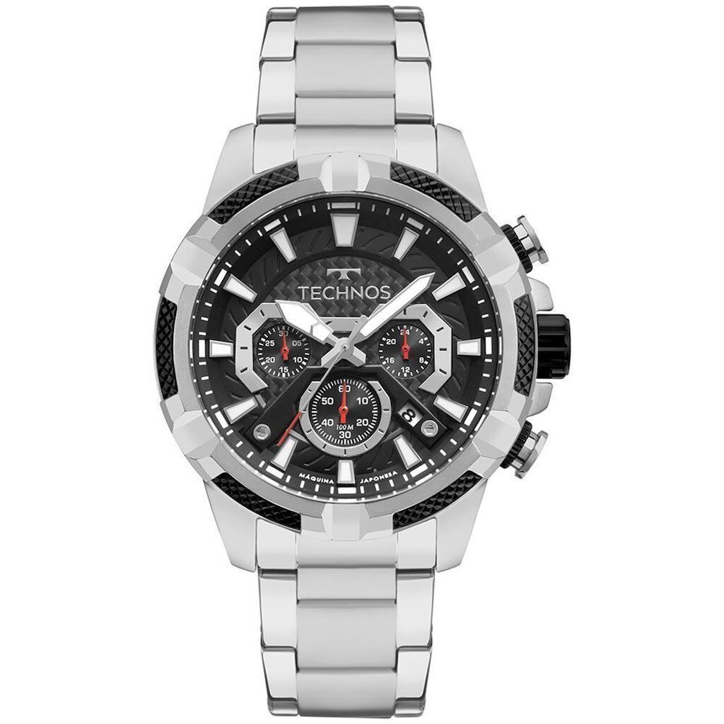 Relógio Technos Masculino Ts Carbon Prata - JS25BCW/1P