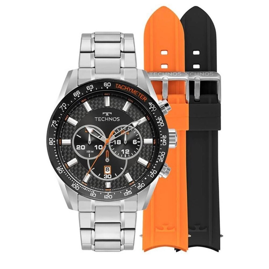 Relógio Technos Masculino Ts_Carbon JJS25BBC/T1P - Troca Pulseira