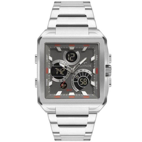Relógio Technos Masculino Ts_Digiana BJ3940AB/1C - Prata Menor preço em Relógio Technos Masculino Ts_Digiana BJ3940AB/1C - Prata