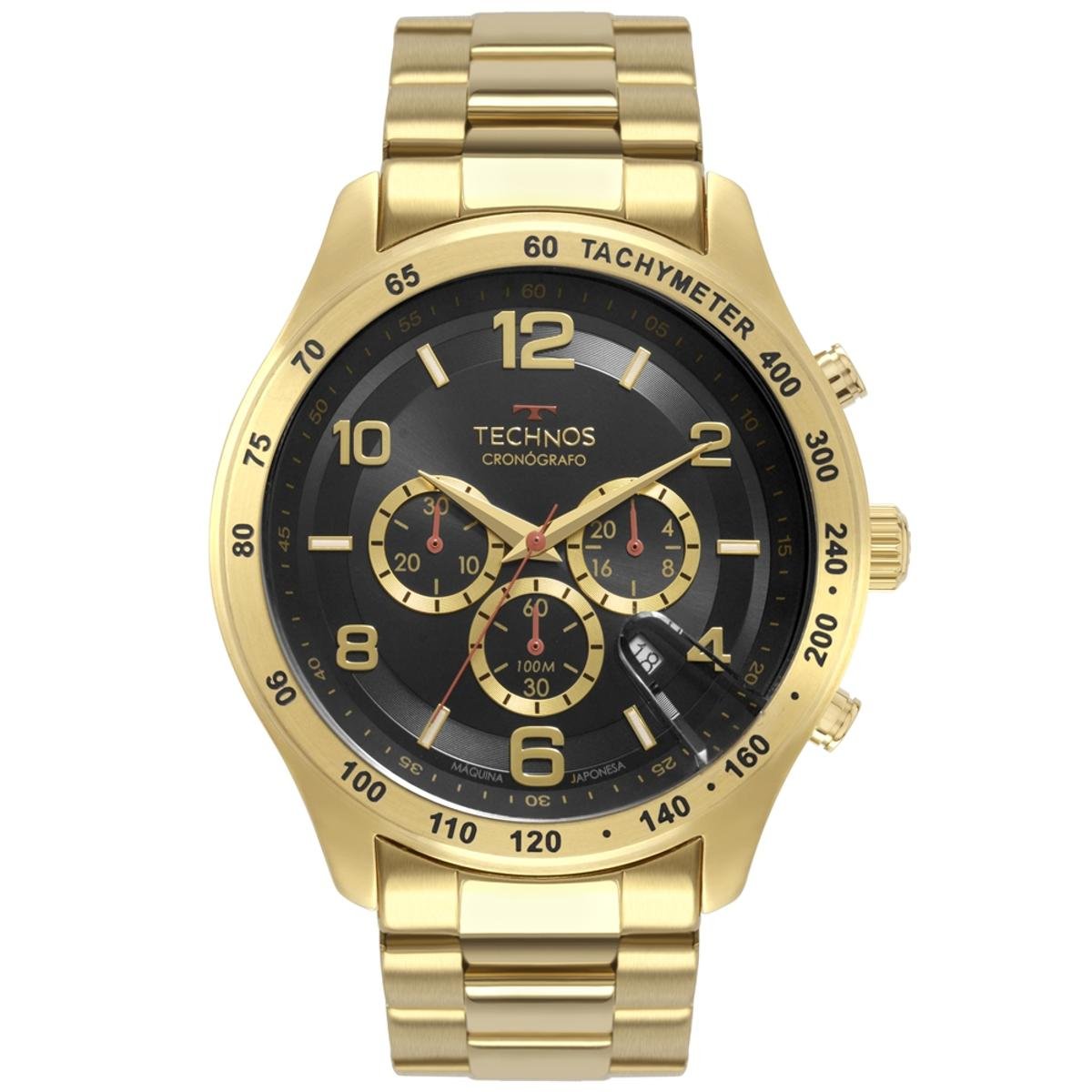 relogio masculino dourado netshoes
