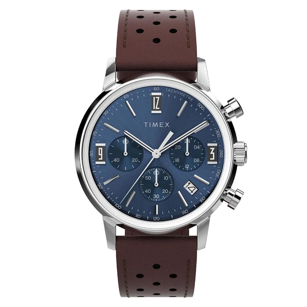 Relógio Timex Marlin® Tachymeter Cronógrafo TW2W10200 40mm Couro