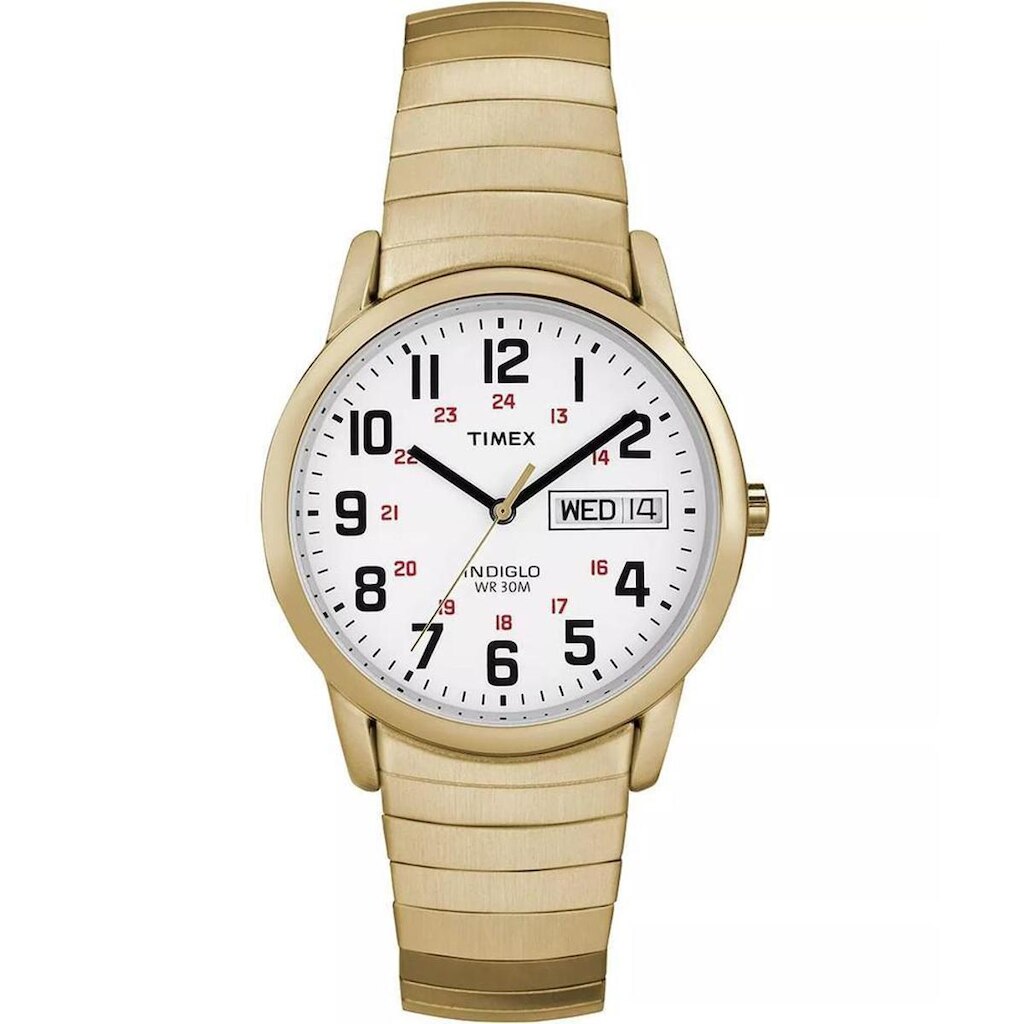 Relógio Timex Masculino Ref: T20471 Mola Dourado Easy Reader