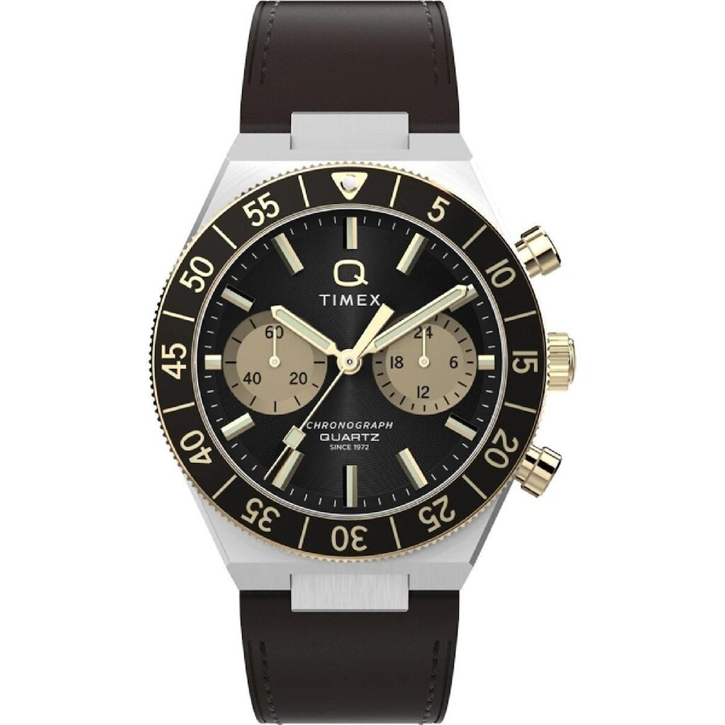 Relógio Timex Q Continental TW2Y56000 Masculino 40mm Couro