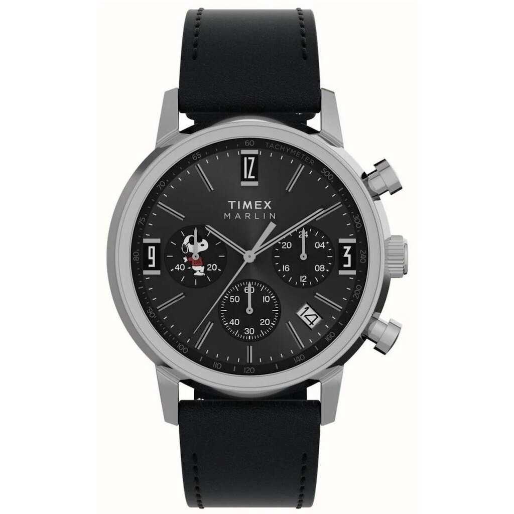 Relógio Timex X Peanuts Marlin Chronograph TW2Y48500 40mm Couro
