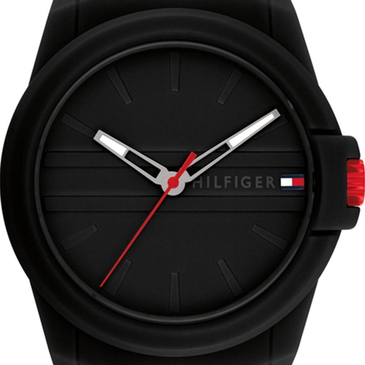 Relógio Tommy Hilfiger Masculino Borracha Preta 1710596 - Preto | Netshoes