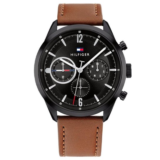 Relógio Tommy Hilfiger Masculino Couro Marrom 1791942 05 ATM - Marrom Menor preço em Relógio Tommy Hilfiger Masculino Couro Marrom 1791942 05 ATM - Marrom