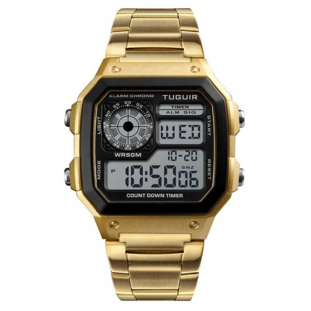 Relógio Tuguir Digital Masculino - Dourado | Netshoes