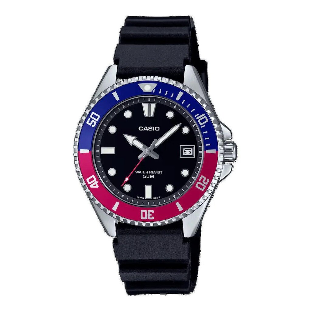 Relógio Unissex Casio Original MDV101A2VDFSC Pulseira Silicone Preto