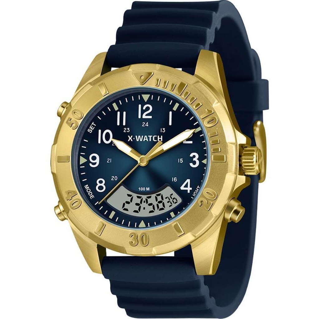 Relógio X-Watch Masculino Ref: Xmgpa009 D2dx Dourado Anadigi