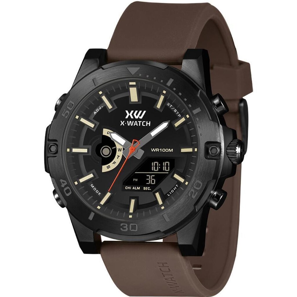 Relógio X-Watch Masculino Ref: Xmnpa028 P1nx Anadigi Black