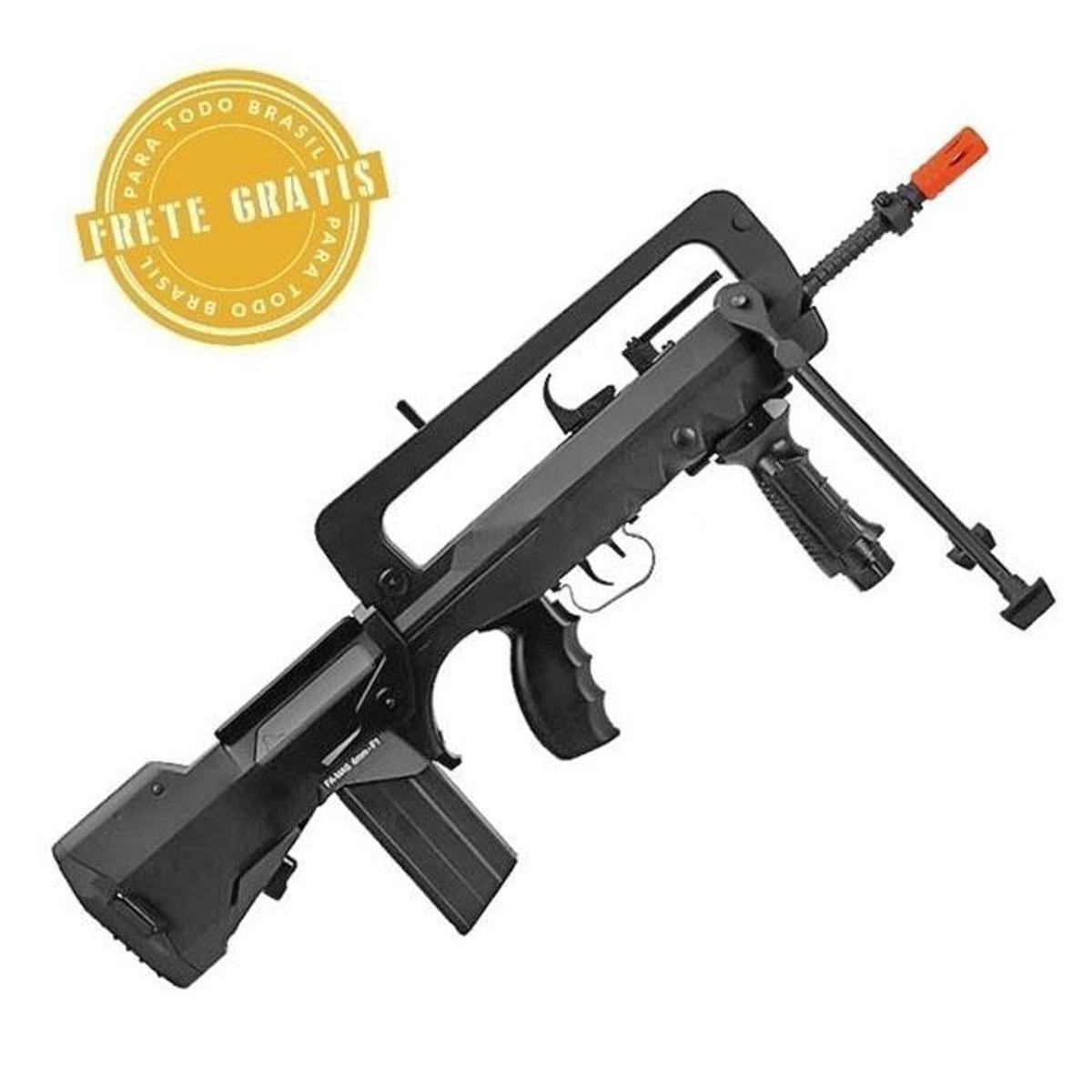 Rifle AEG Elétrico de Assalto Airsoft FAMAS F1 6mm CyberGun 466FPS