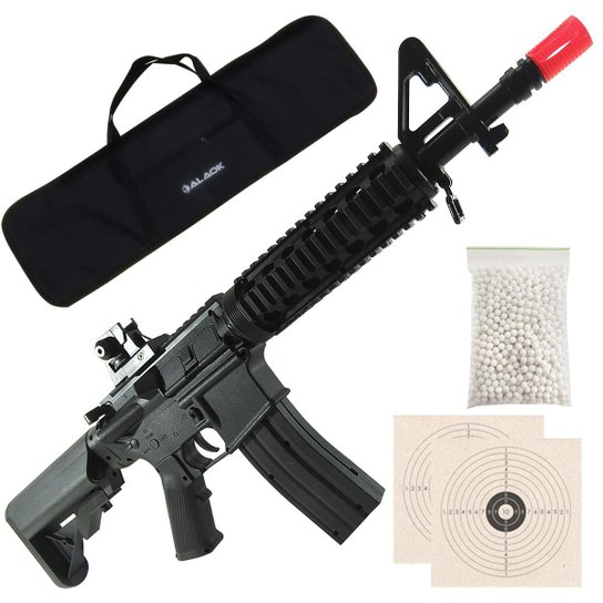 Rifle Airsoft Vigor VG M4 RIS Spring + 1000 BB's 0,12g + 2 Alvos + Capa