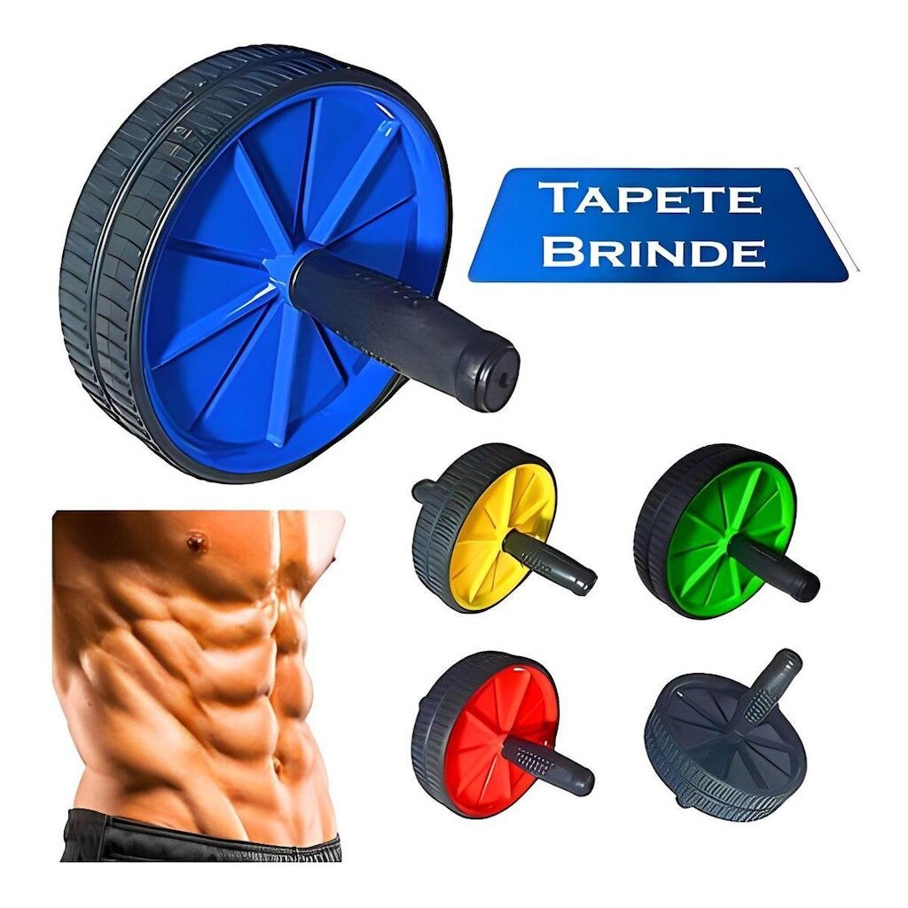 Roda Abdominal Exercícios lombar abdomen musculação