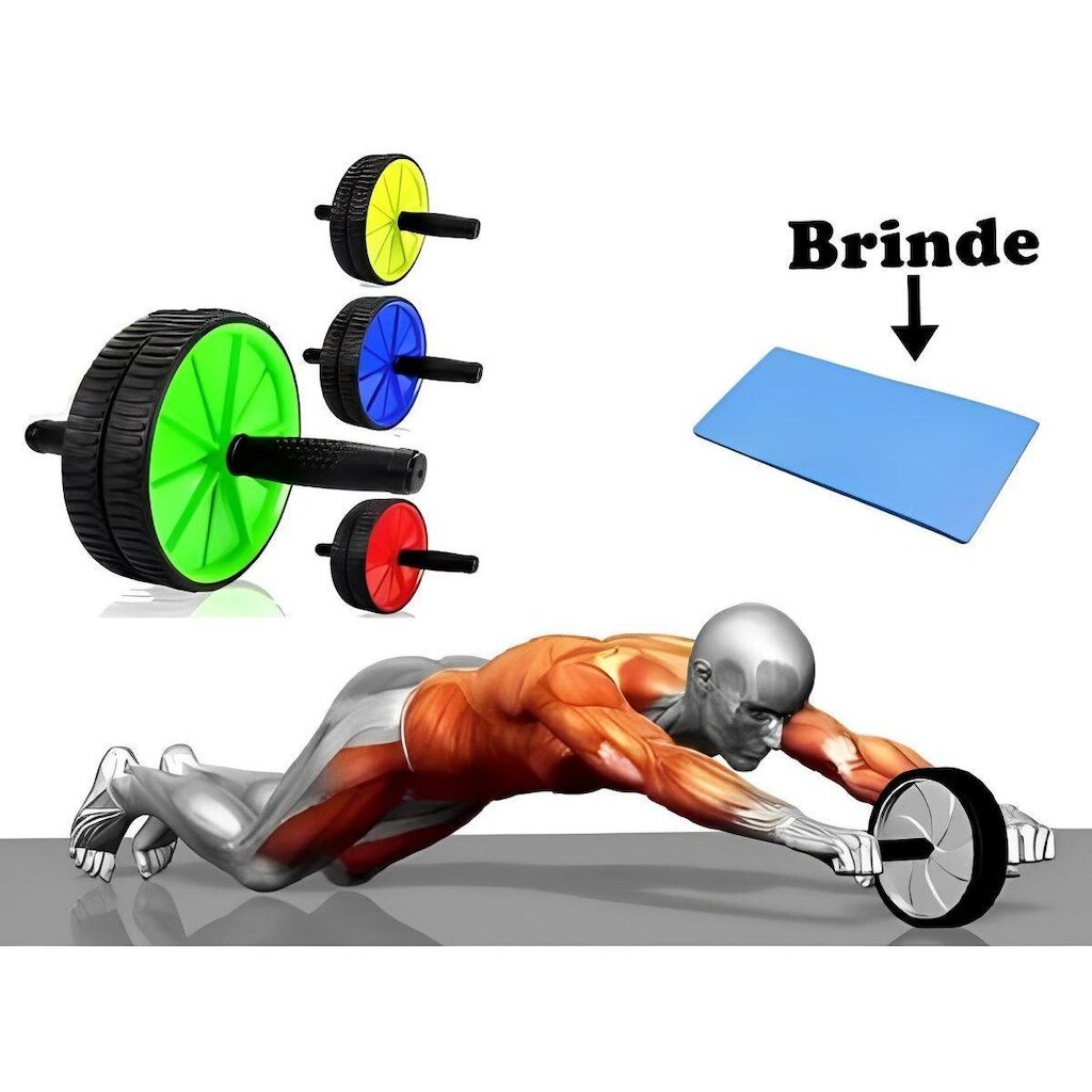 Roda Aparelho Abdominal Lombar Exercícios abdomen academia