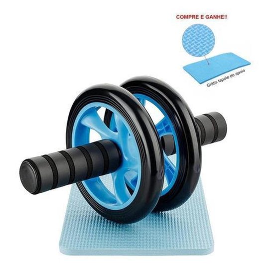 Roda De Abdominal Estabilizadora Fitness - - Azul Menor preço em Roda De Abdominal Estabilizadora Fitness - - Azul