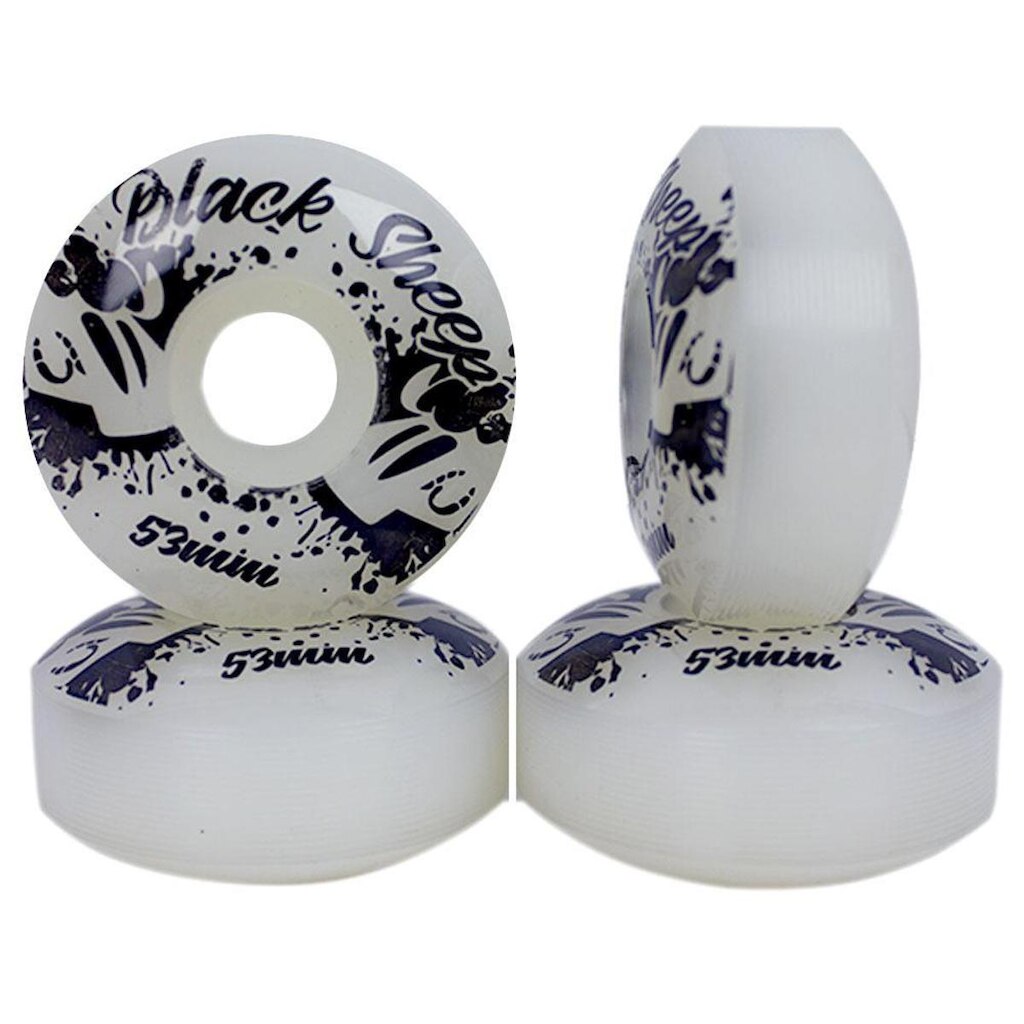 Roda de Skate Branca Black Sheep 53mm Dureza 95A