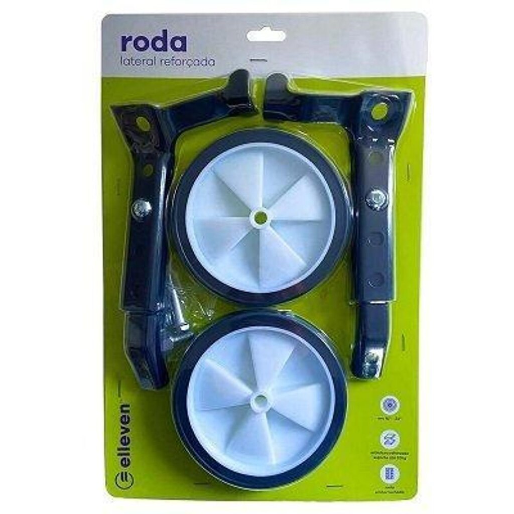 Roda Lateral Reforçada Regulavel 16/20/24 - ELLEVEN Preto