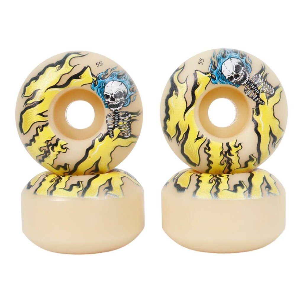 Roda Milk Burning Skull Classic 99a Off/Amarelo