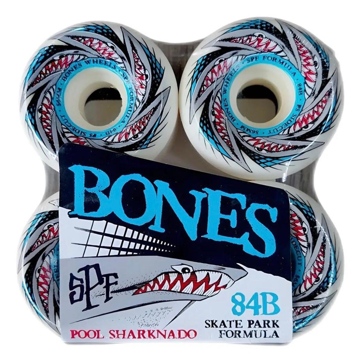 Roda Skate Importada Bones Spf Pool Sharknado 54mm 84b