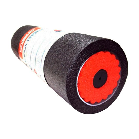 Rolo de Yoga LiveUp LS3765 - Cinza+Laranja