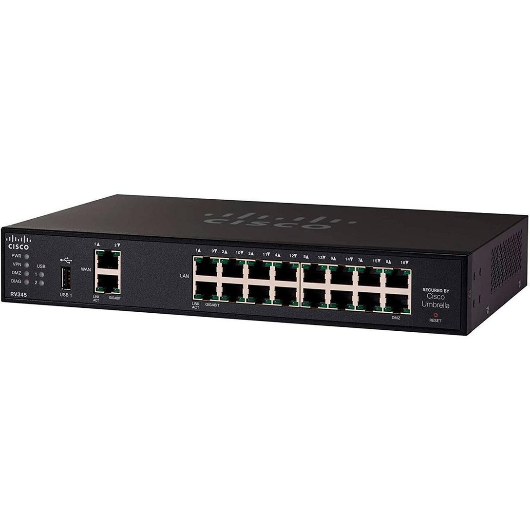 Roteador Load Balance Cisco RV345K9BR Gigabit Dual Wan VPN 16