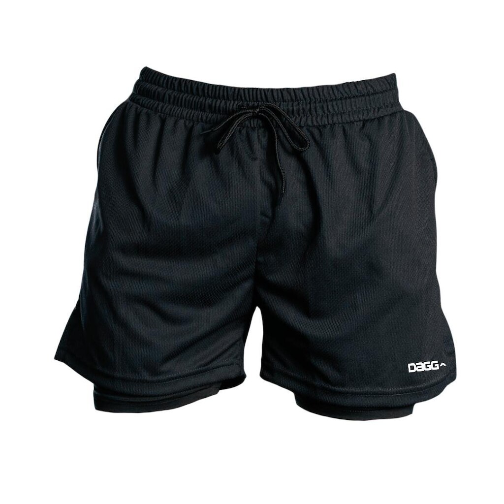 Roupa Academia Dagg Sport Camisa ou Short 2 em 1 Com Bolso Interno