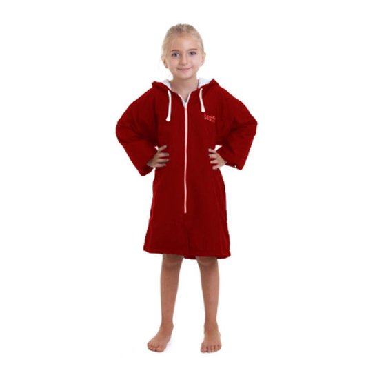 Roupão de Natação Infantil Best Fit Vermelho - Vermelho Menor preço em Roupão de Natação Infantil Best Fit Vermelho - Vermelho