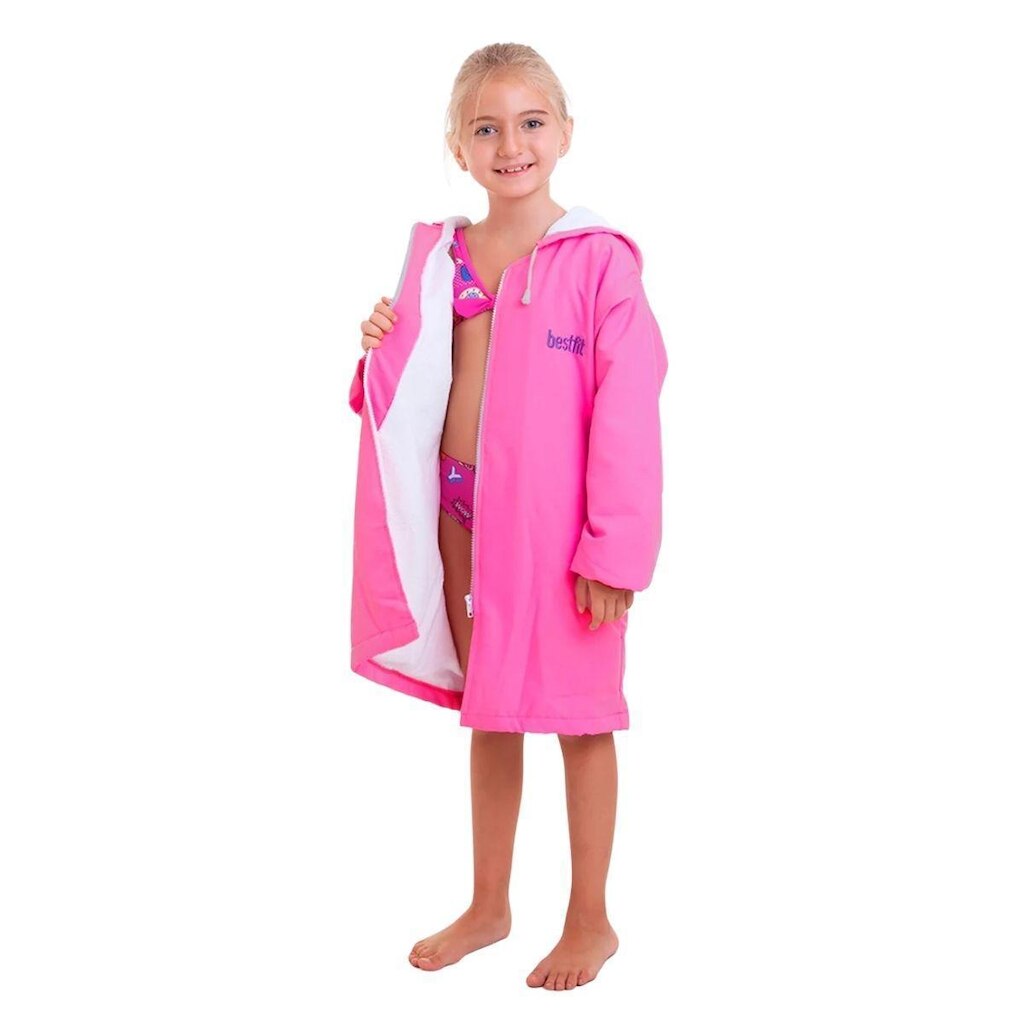 Roupão Infantil Natação Parka Capuz Praia Poncho Best Fit