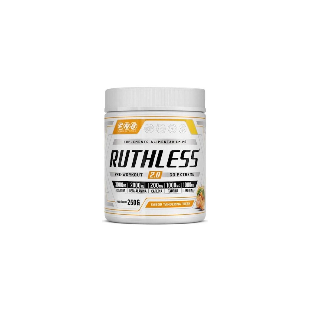 Ruthless 2.0 Pré-treino Sabor Tangerina 250g FNB Sport Nutrition