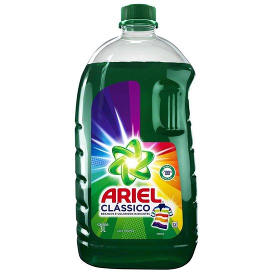 Sabão Líquido Ariel Clássico 3L - Única Menor preço em Sabão Líquido Ariel Clássico 3L - Única