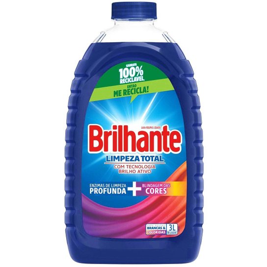 Sabão Líquido Brilhante Limpeza Total 3L - Única é ruim? Sabão Líquido Brilhante Limpeza Total 3L - Única é boa?
