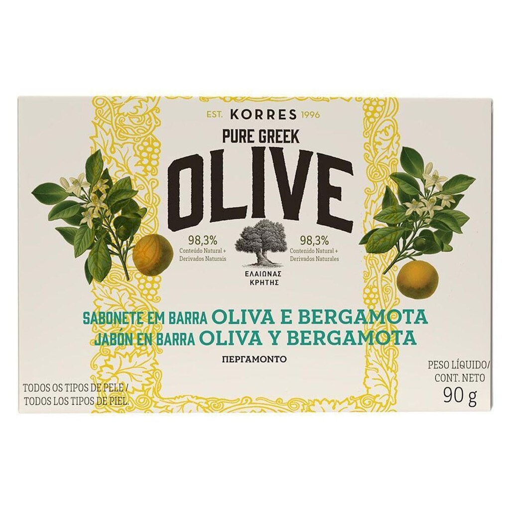 Sabonete em Barra Korres – óleo de Oliva e Bergamota 90g