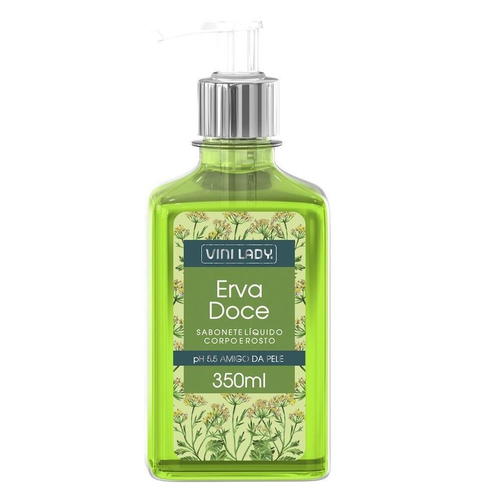 Sabonete Líquido ErvaDoce e Algodão 350ml Vini Lady