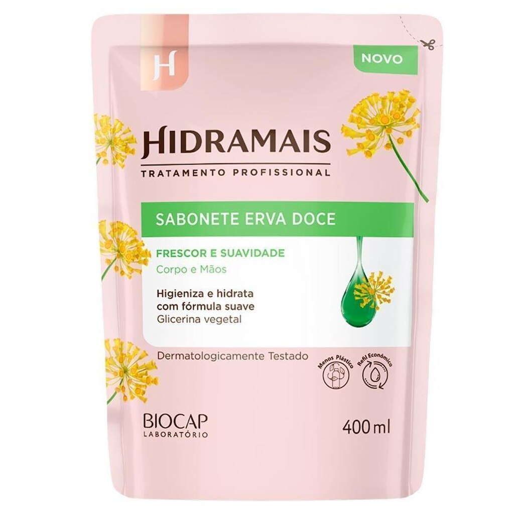 Sabonete Líquido Refil Hidramais Erva Doce 400ml