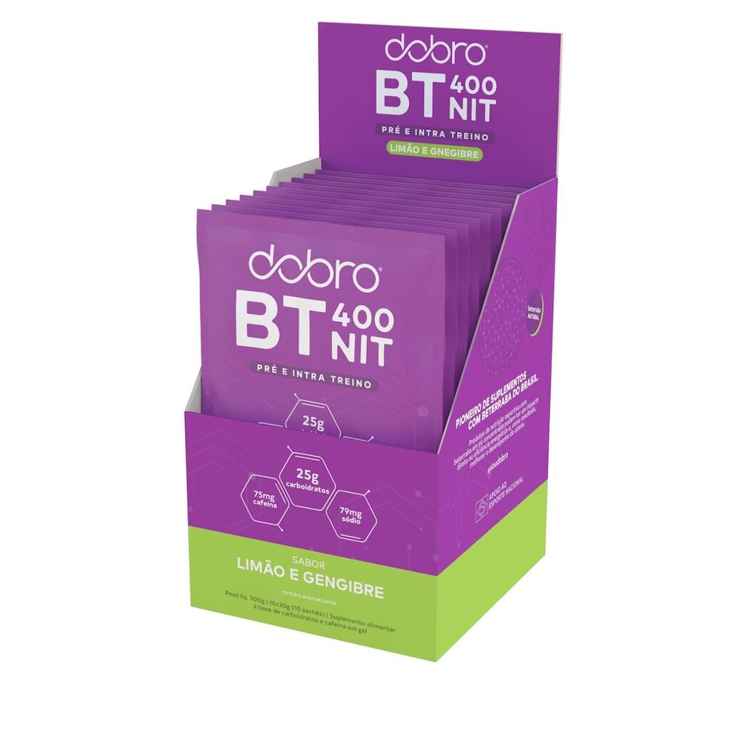 Sachê BT 400 Nitrato sabor Limão com Gengibre (10un x 30g)