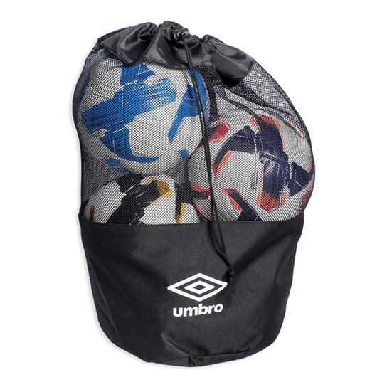 Saco de Bolas Umbro - Preto+Branco Menor preço em Saco de Bolas Umbro - Preto+Branco