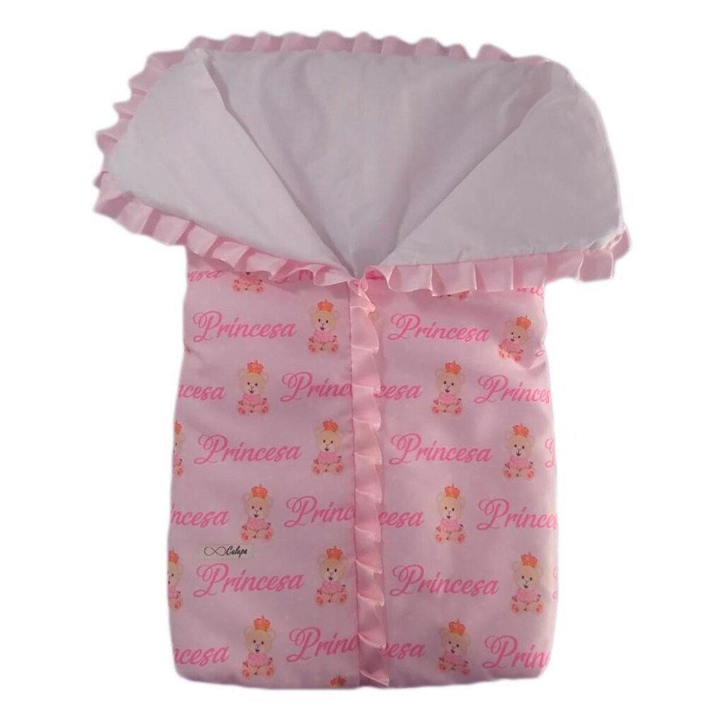 Saco de Dormir para Bebê com Ziper Estampa Ursinha Princesa