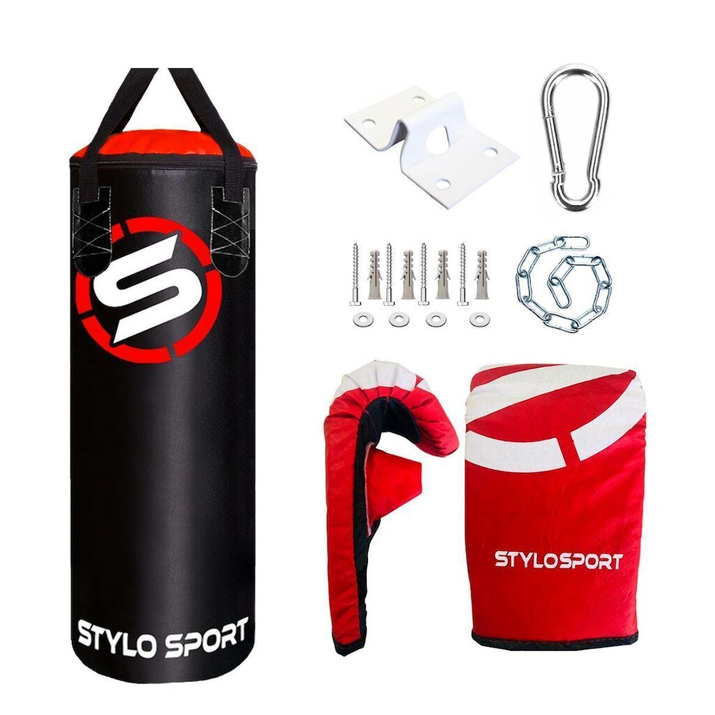 Saco de Pancada 70 cm + Luva de Treino + Suporte