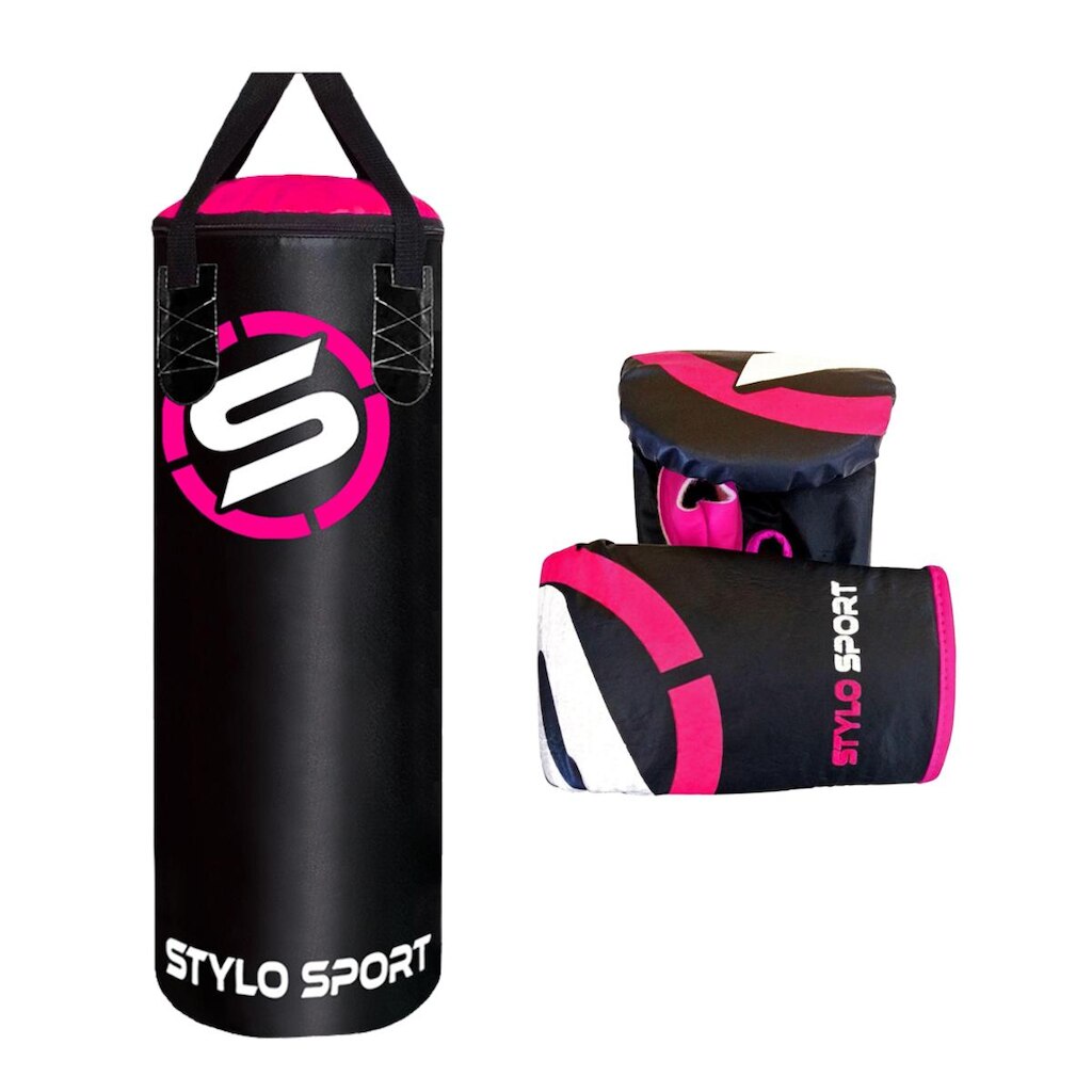 Saco de Pancada Stylo 70 + Luva Bate Saco Adulto