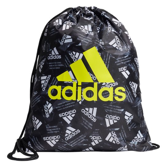Sacola Adidas Gymsack Allover - Preto+Branco Menor preço em Sacola Adidas Gymsack Allover - Preto+Branco