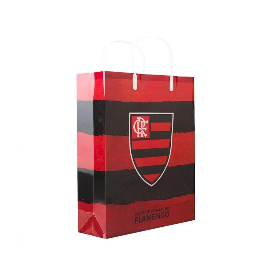Sacola De Presentes Escudo Time 33x9x27cm - Flamengo