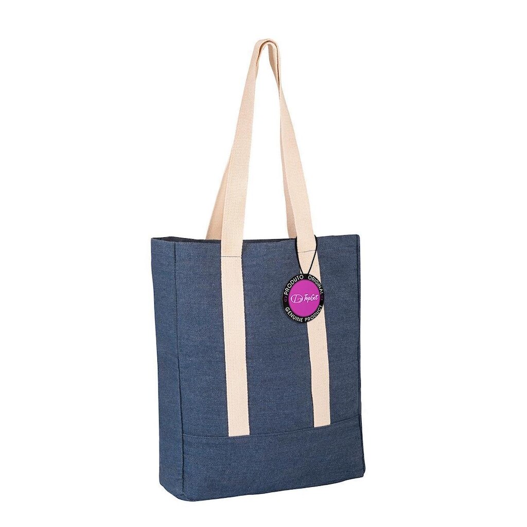 Sacola Ecobag em Jeans Denim 34x39cm Brunei TopGet